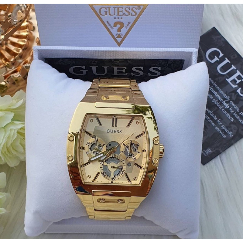 Jam Tangan Pria Guess Phoenix GW0456G1 GW0456G2 Gold Stainless Steel Strap