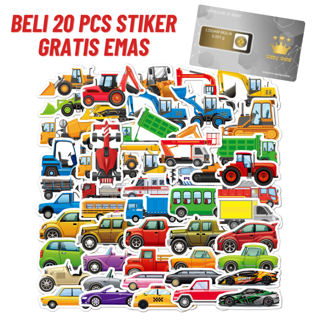 

50 PCS - Stiker Mobil-Mobilan / Stiker Grafitti Cars / Stiker Koper