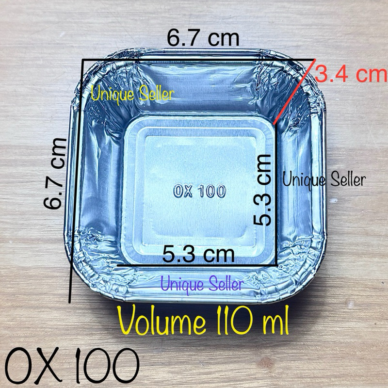[Isi100] Aluminium Foil Cup OX 100 Bestfresh Alufoil Cup Pastel Tutup Macaroni Mentai Schotel OX 100