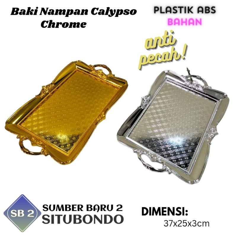 Baki Nampan Talam Silver Gold Calypso ABS Anti Pecah