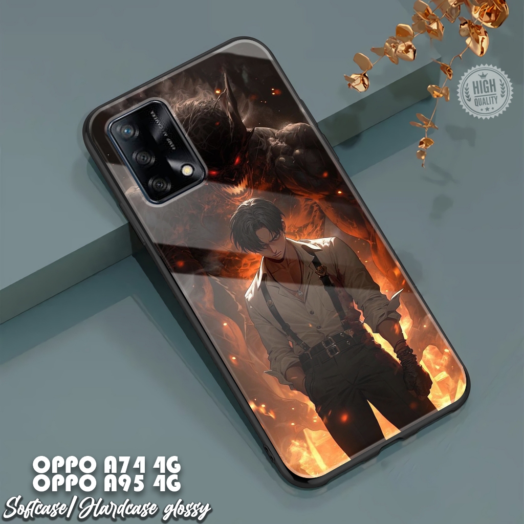 Case OPPO A74 4G - Casing Hp OPPO A74 4G - Motif ( AOT ) - Silikon Hp  OPPO A74 4G - Softcase Glass 
