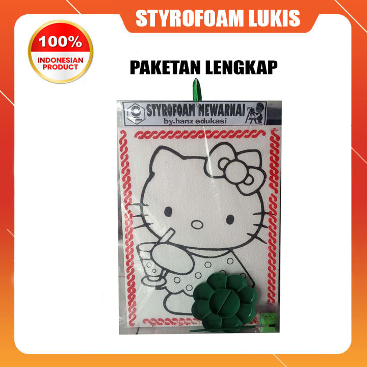 

Paketan lengkap mewarnai styrofoam lukis untuk di rumah