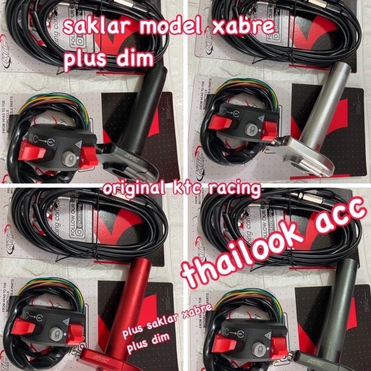 N PAket gas spontan ktc slim 2 kabel Gas Spontan KTC RACING ORIGINAL Ready