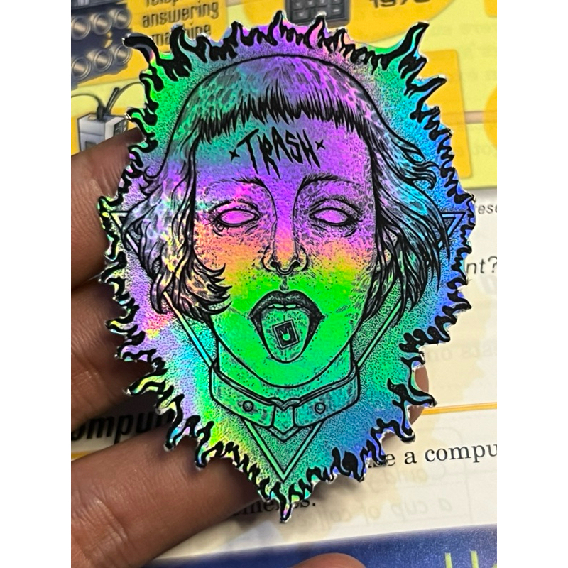 

Sticker Hologram Trash Girl