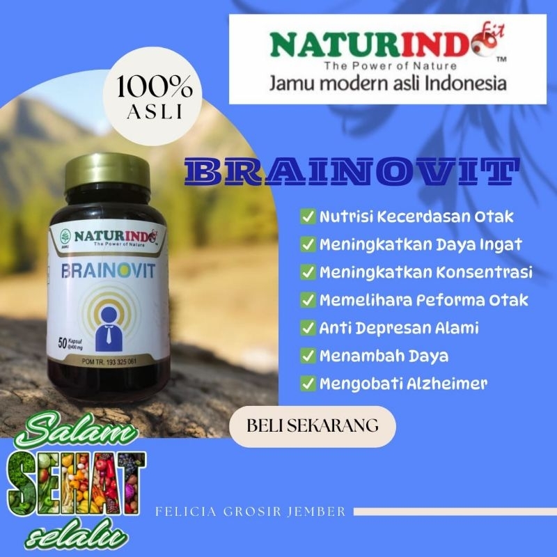 Brainovit Naturindo / Nutrisi Kecerdasan Anak / Vitamin Otak Brainovit