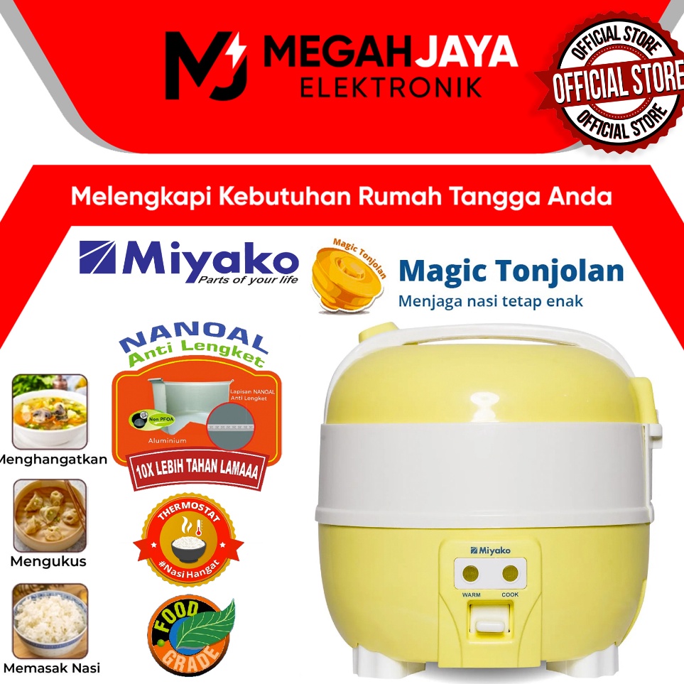 BaG COD MIYAKO RICE COOKER  MAGIC COM MCM61  MCM 61  MCM61 1 LITER GARANSI RESMI h Produk Premium