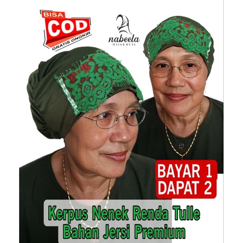 Kerpus Kupluk Krpus Ciput Turban Tulban Topi Beanies Haji Rajut Jadul Nenek Ibu Emak Eyang Mbah Emba