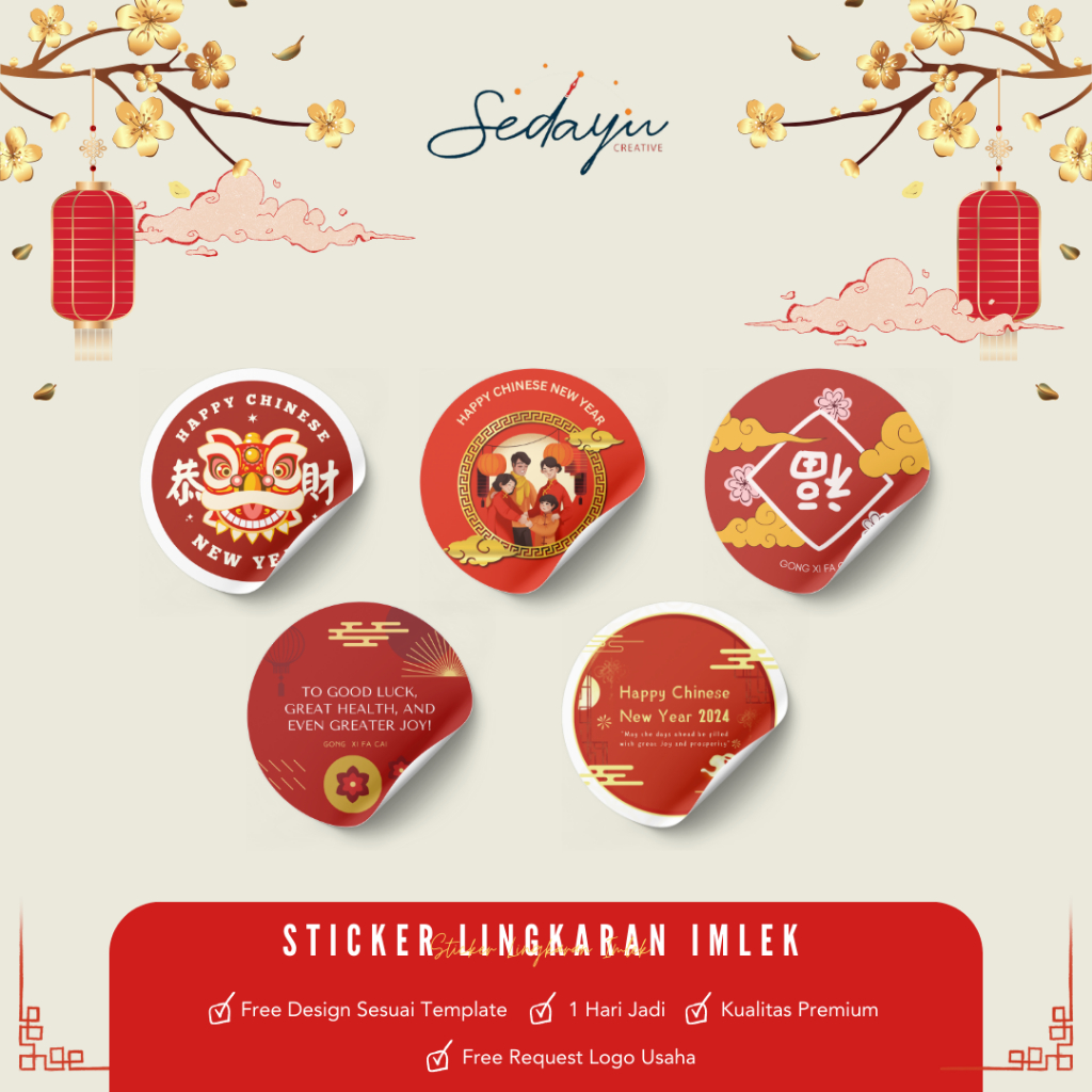 

Sticker Imlek | Sticker CNY | Stiker Chinese New Year | Sticker Lunar | Sticker Hampers Imlek | Stiker Imlek | Stiker Sincia