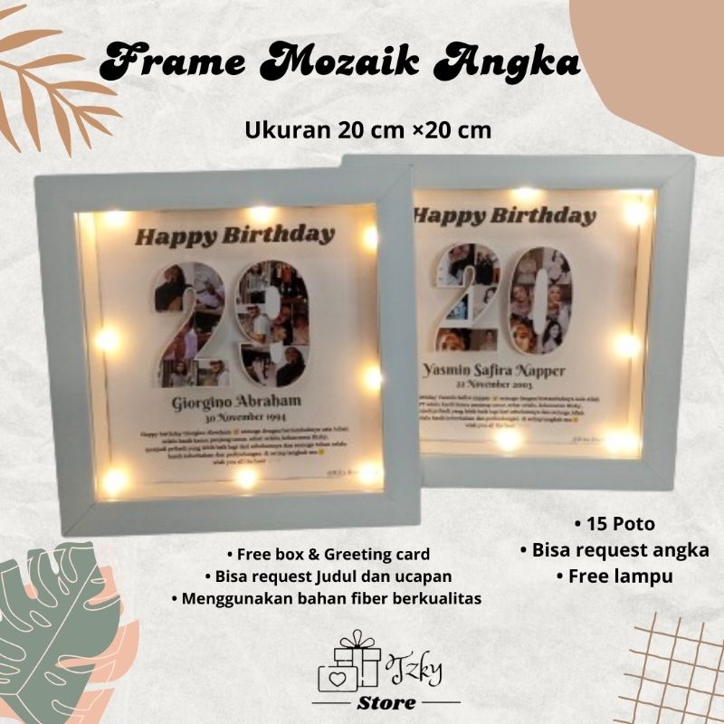 

Frame 3D Mazik Angka / Kado Wedding Sahabat/ Kado Guru