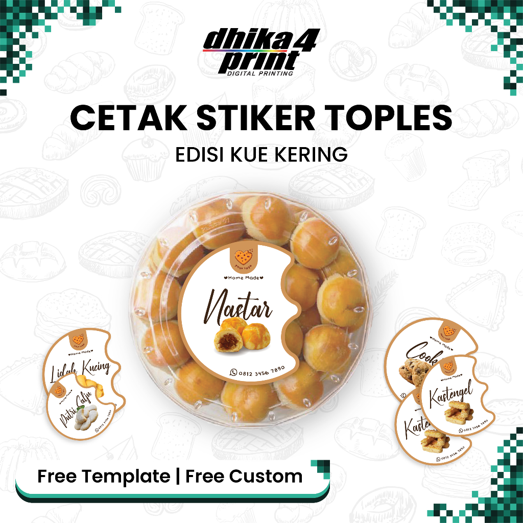 

Custom Sticker Label Toples Idul Fitri | Stiker Kue Kering Lebaran