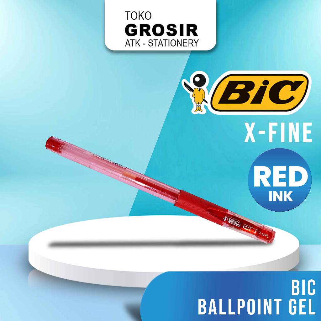 

BIC Pulpen Gel / Pen Gel / Pulpen Cair Bic GL1 - Tinta Merah