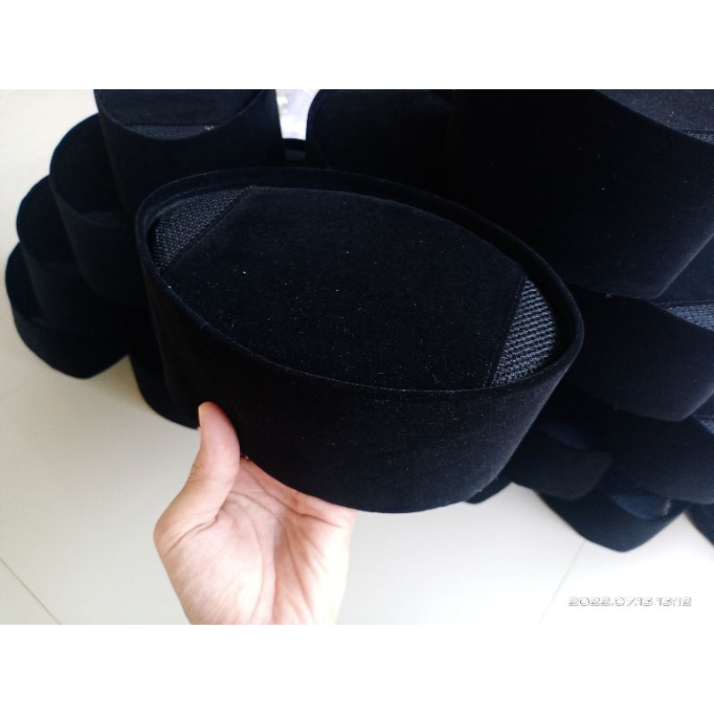 Peci / Songkok presiden hitam polos AC depan belakang kopiah hitam kopyah anak dan dewasa