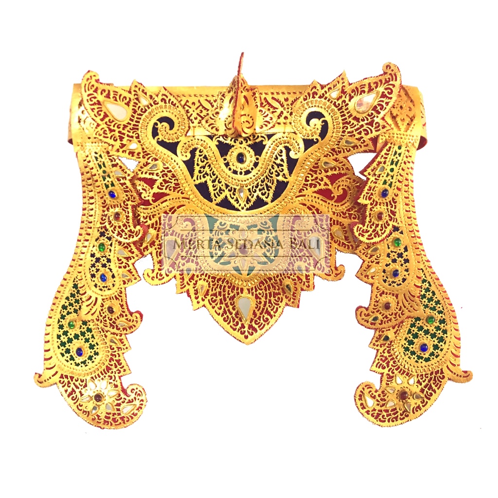 Ampok - Ampok Premium Sabuk Tari Bali / Ikat Pinggang Pending Hiasan Karnaval Bahan Kulit