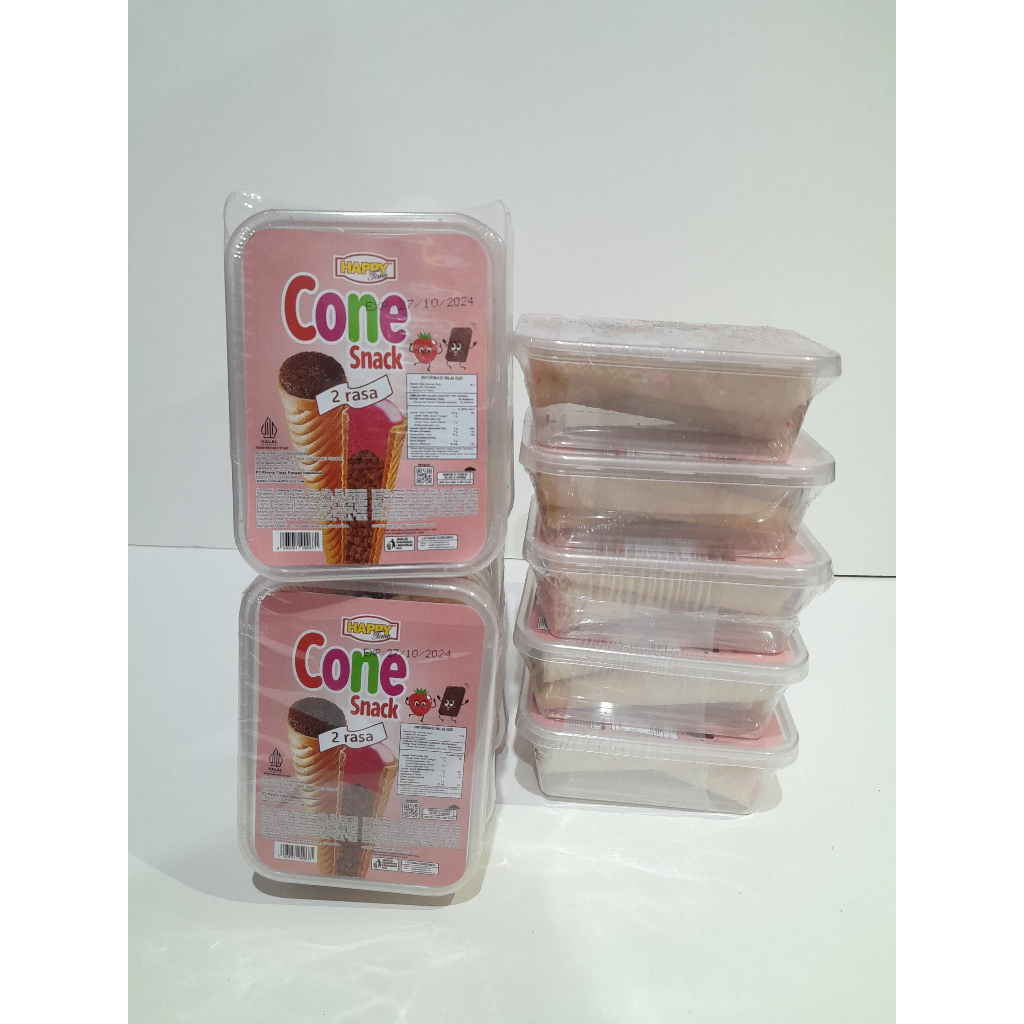 

Cone Snack Wafer Coklat & Stroberi