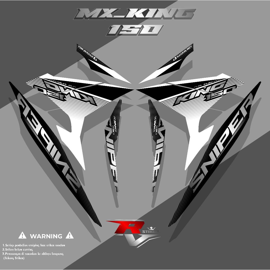 STRIPING/STIKER MX-KING 150/STIKER MOTOR MX-KING 150 MOTIF SNIPER