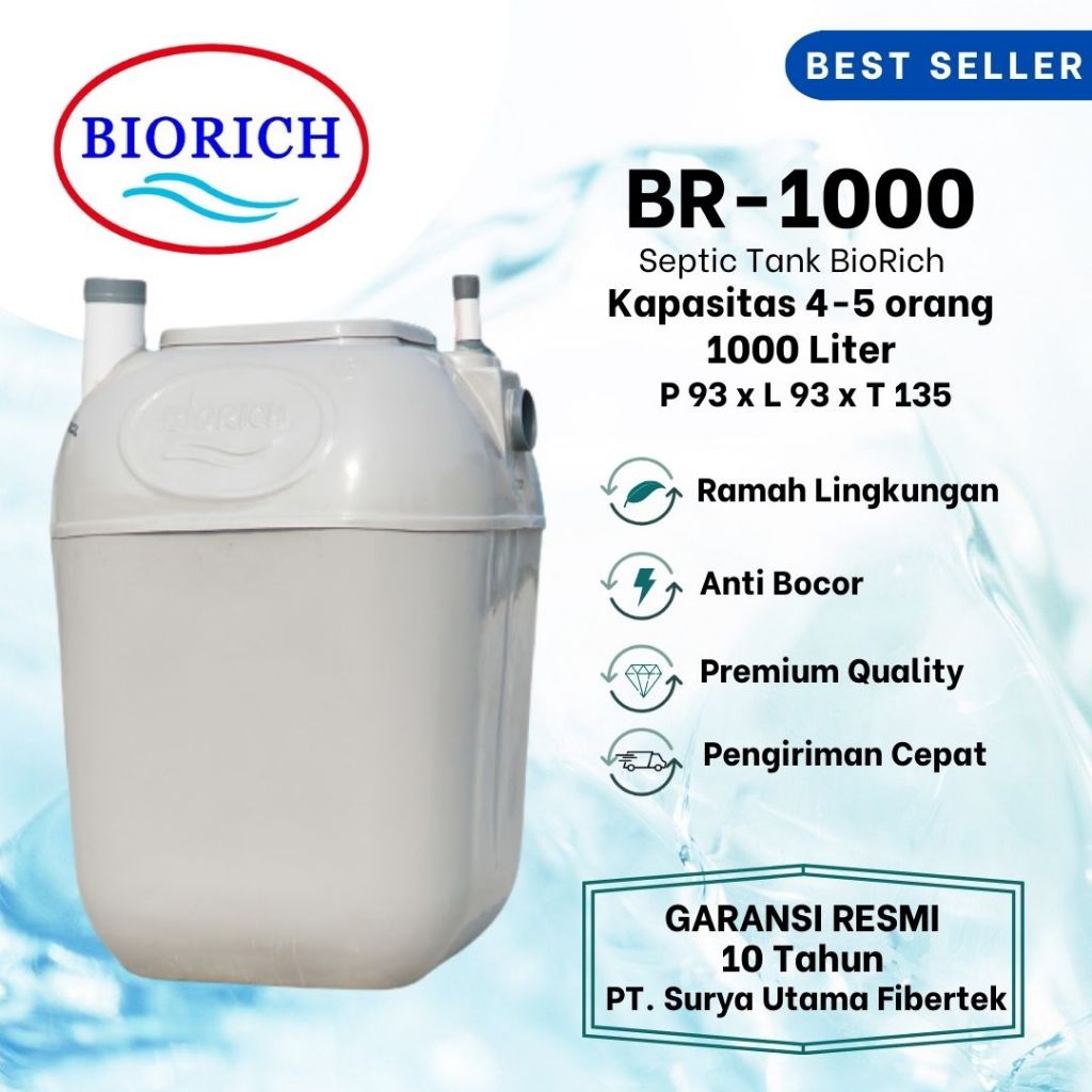 Septictankbio, Biotech, BIotank, Biofill, Bioteng, Septiteng Biorich 1000 Liter ( kapasitas 4-5 oran