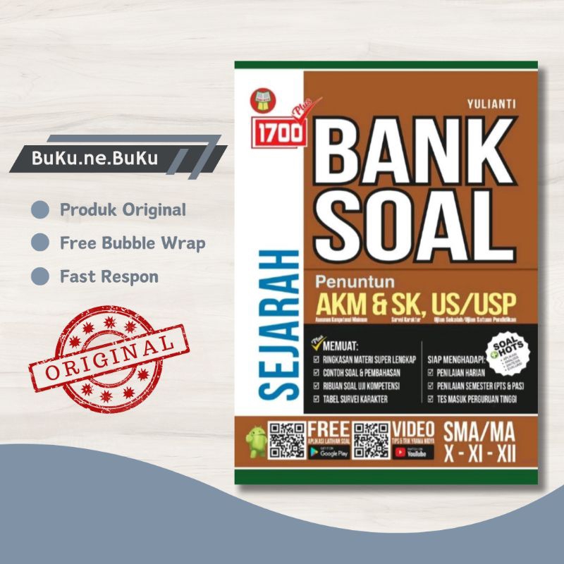 BUKU 1700 PLUS BANK SOAL SEJARAH SMA/MA
