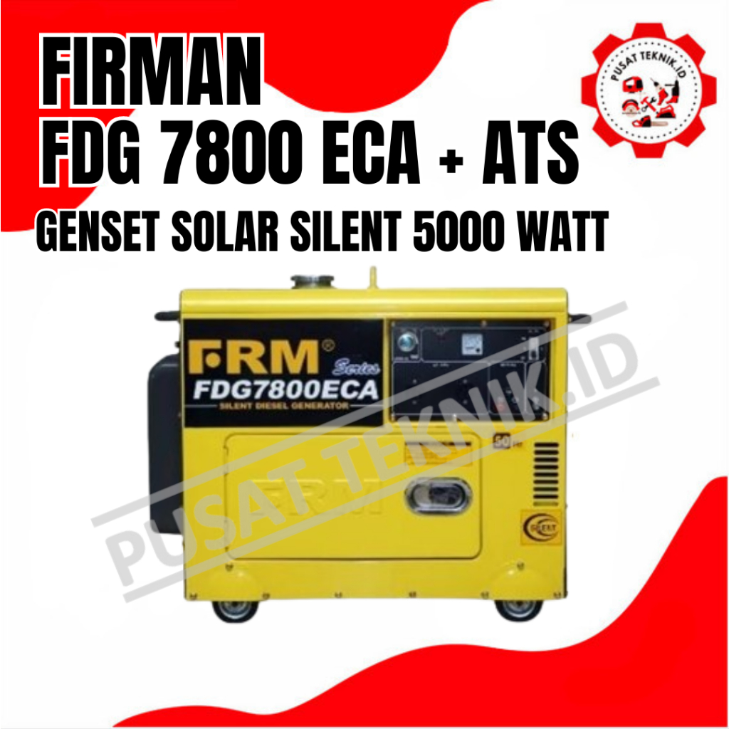 FDG 7800 ECA GENSET SILENT FIRMAN FDG 7800 ECA + ATS 5000W GENSET SOLAR FIRMAN