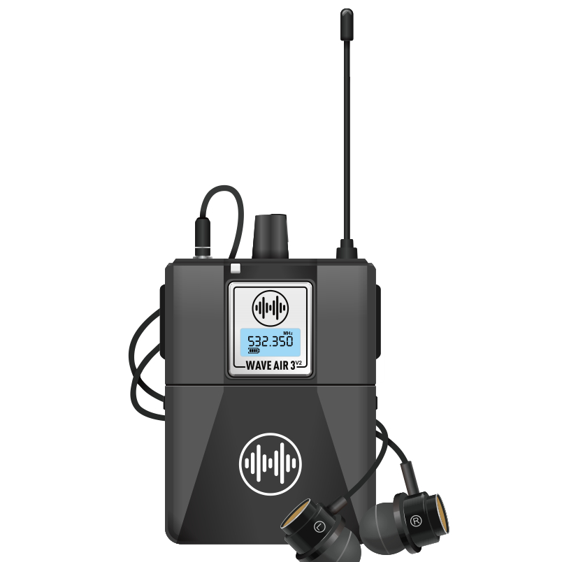 WAVE AIR 3 wireless IEM system stage panggung wave audio monitor (RECEIVER)
