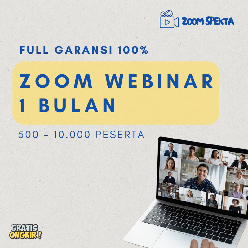 SEWA ZOOM WEBINAR 1 BULAN 3000 PESERTA