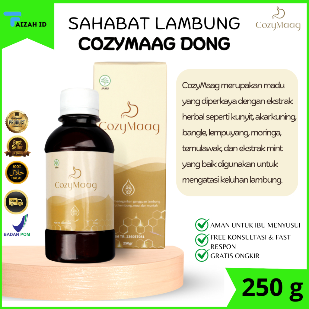 

CozyMaag Madu Membantu mengatasi gangguan pada lambung seperti GERD Asam Lambung Maag BPOM