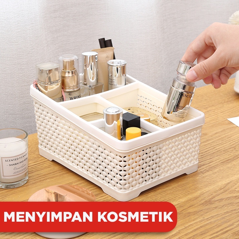 Keranjang Penyimpanan Kosmetik Baru Alat Tulis Serbaguna Multifungsi