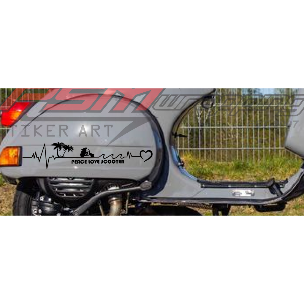 STIKER TEPONG VESPA Siluet stiker adventure