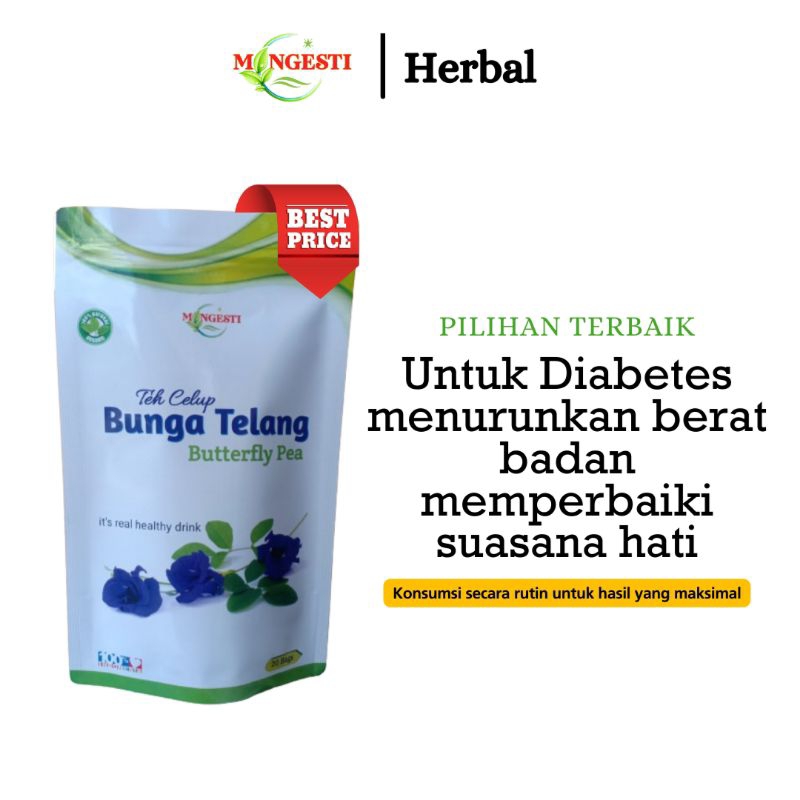

Teh celup herbal bunga telang organik tanpa campuran Teh biru ungu teh herbal / bunga telang ungu / jsr / telang