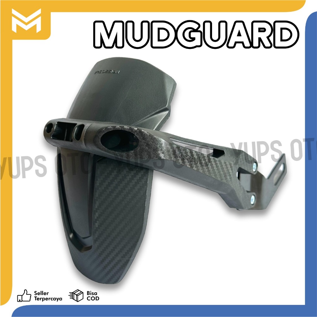 MUDGUARD UNIVERSAL SPAKBOR KOLONG BELAKANG MUD GUARD PENAHAN LUMPUR KARBON MUDGUARD MOSCOW ORIGINAL 
