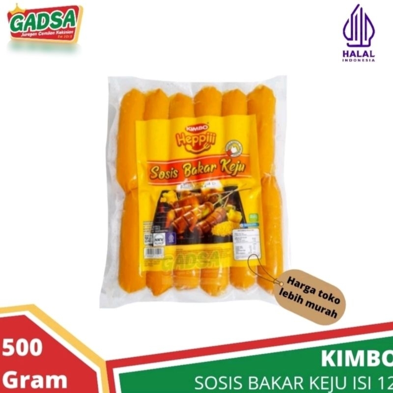 

Sosis Bakar Keju Kimbo Sosis Daging Sapi 500 gram isi 12