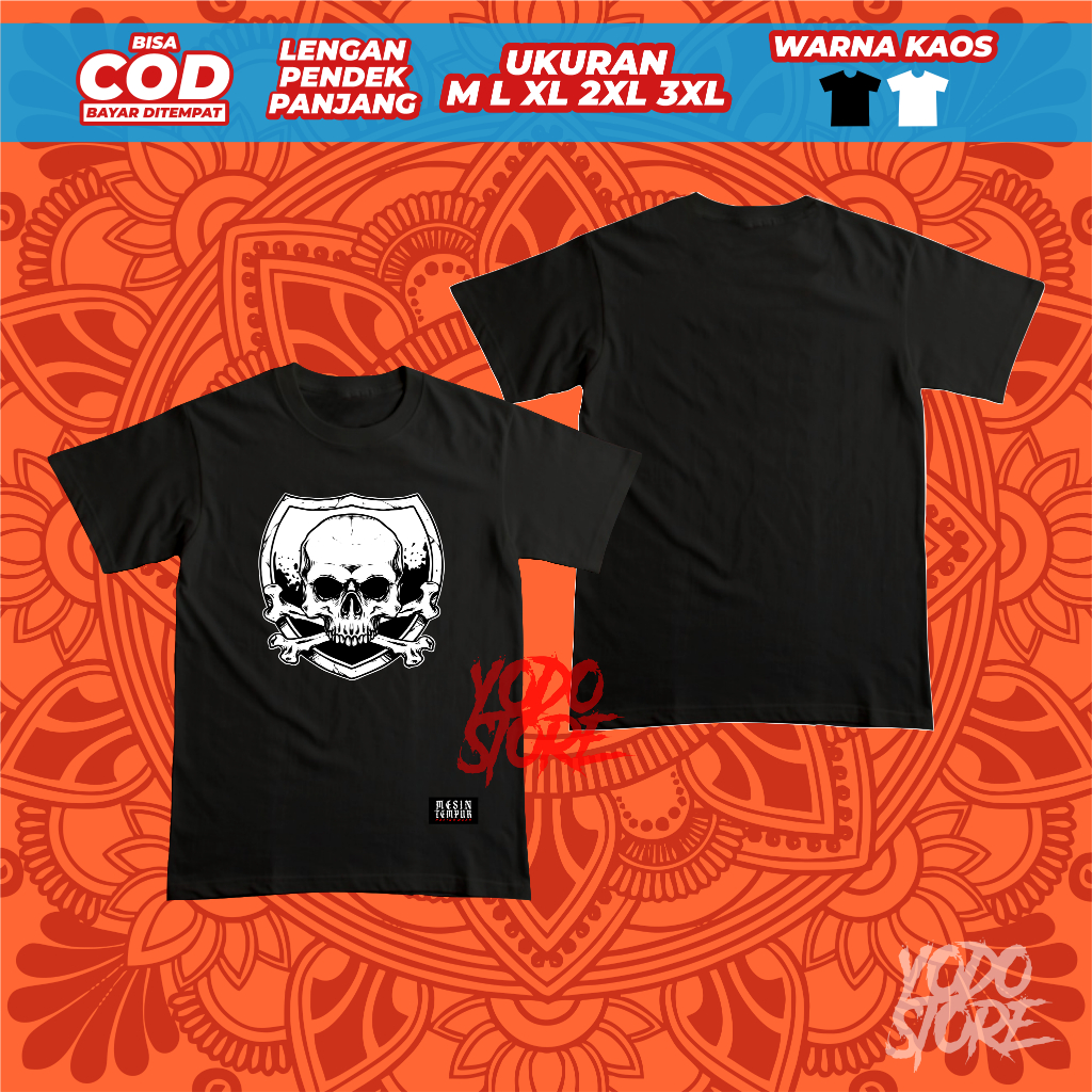 Kaos Distro Baju Tshirt Murah Tengkorak