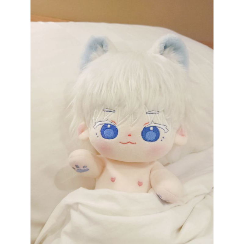READY STOK Gojo satoru jjk jujutsu kaisen Doll 20cm ( izin tag Anime Genshin Nct Seventeen Enhypen n