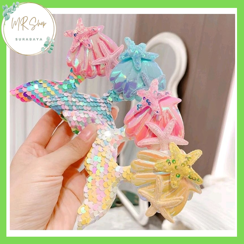 [ JE 01 ] Pita Jepit Aksesoris Rambut Anak Model Ekor MERMAID
