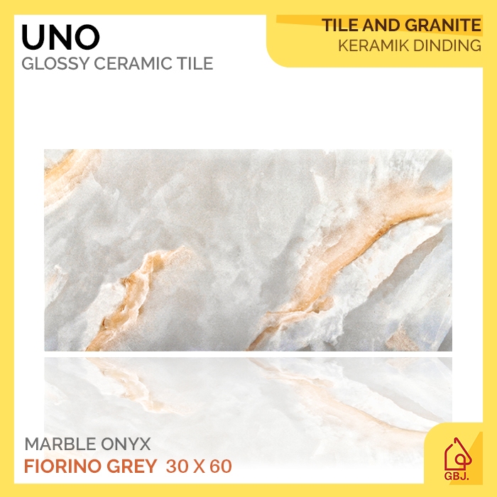 KERAMIK UNO 30 X 60 FIORINO GREY /KERAMIK DINDING MOTIF MARMER GLOSSY