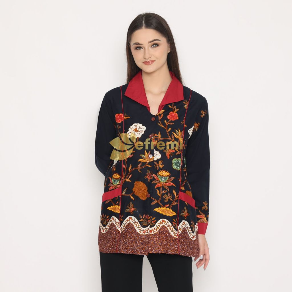 BLOUSE BATIK WANITA // BLOUSE BATIK MODERN# BLOUSE WANITA MOTIF// ATASAN KATUN# BLOUSE WANITA ELEGAN