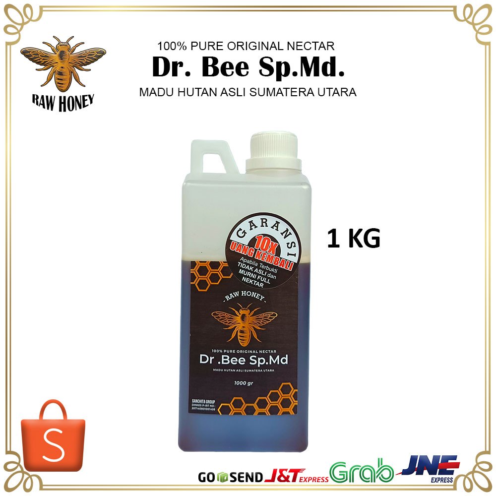

Madu Asli Dr. Bee Sp.Md 1 kg Raw Honey | 100% Murni Full Nektar | Madu Hutan Asli Sumatera Utara