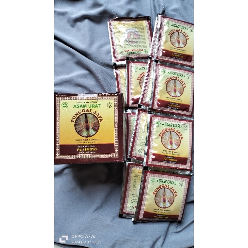 Jamu asam urat tunggal jaya isi 15sachet