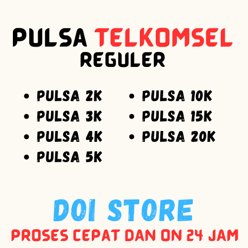Pulsa Telkomsel 2k 3k 4k 5k 10k 15k 20k