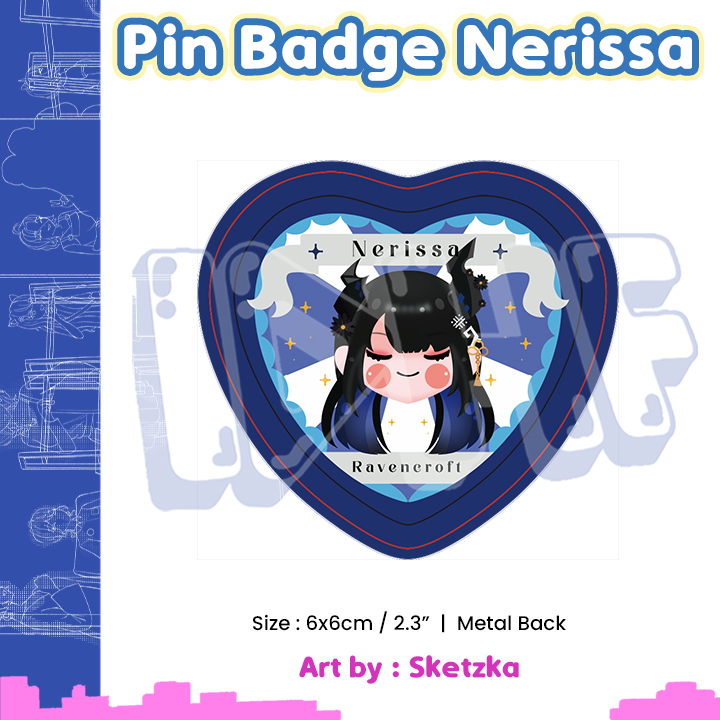 

Pin Badge Nerissa - Pin Hololive - Sketzka