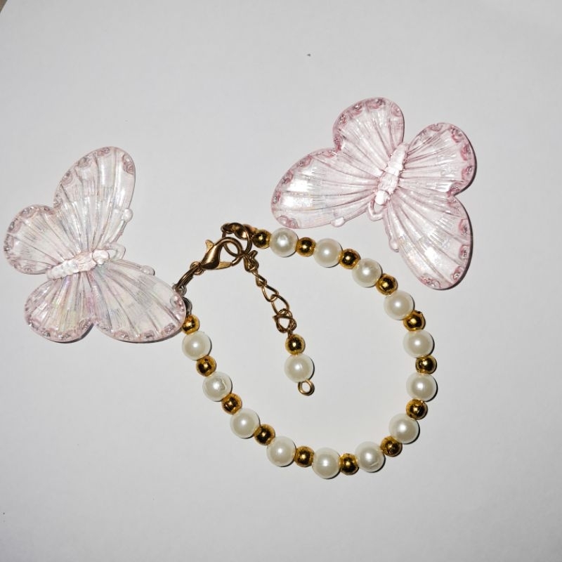 Gelang manik putih emas | Gelang manik | Beads bracelet | Gelang manik korea