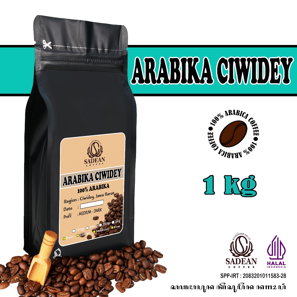 

Kopi Arabika Ciwidey Jawa Barat 1kg / Biji Kopi Bubuk Arabika Ciwidey / Kopi Ciwidey / Arabika Ciwidey 750gr