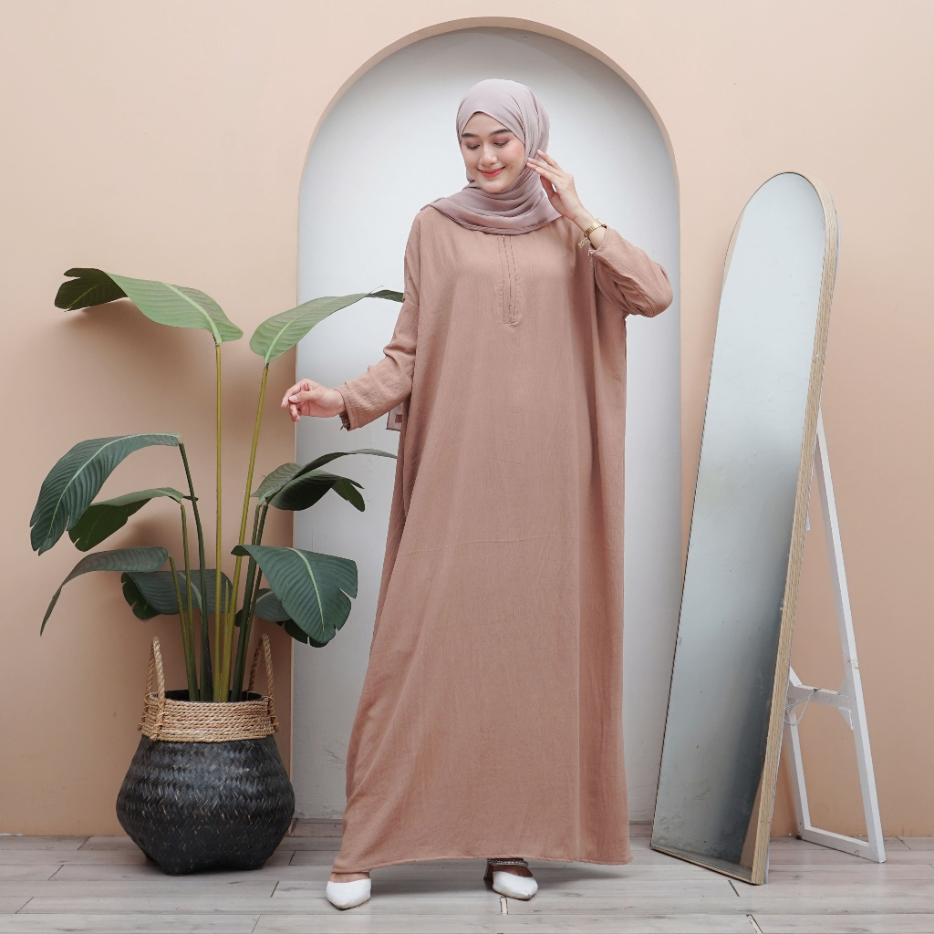 GAMIS SYAR'I WANITA / ABAYA KRINGKEL PREMIUM POLOS SIMPEL ELEGAN