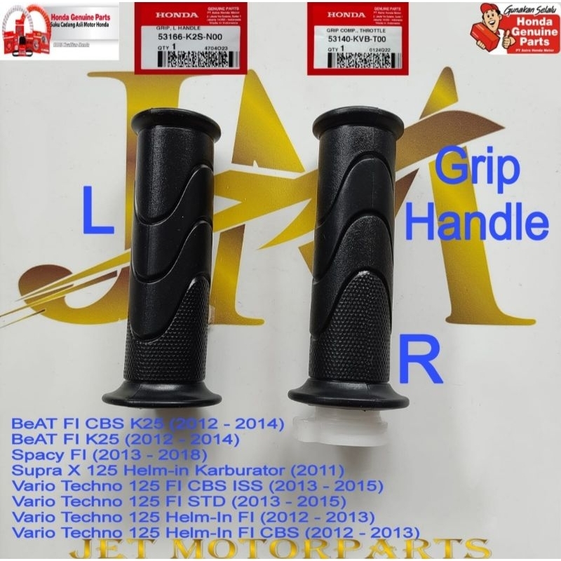 53140KVBT00 Hand Grip Karet Stang Grip Comp Throttle BeAT FI Spacy FI Supra X 125 Vario 125 Asli Ata
