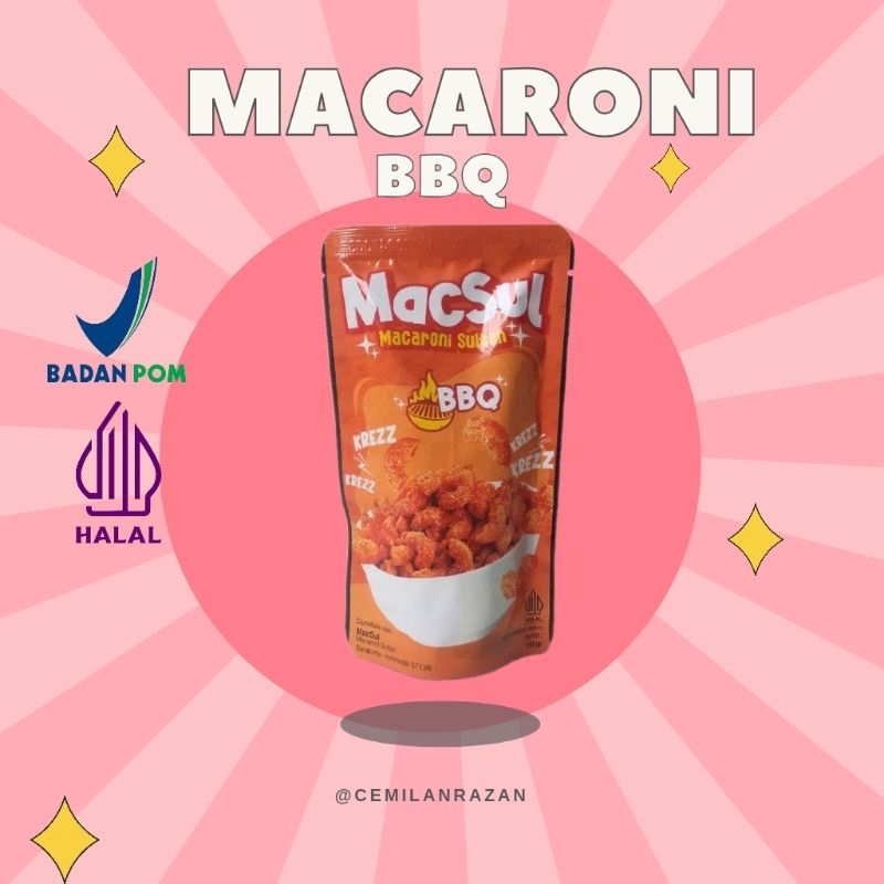 

Macaroni Sultan rasa BBQ jajanan dan cemilan kekinian