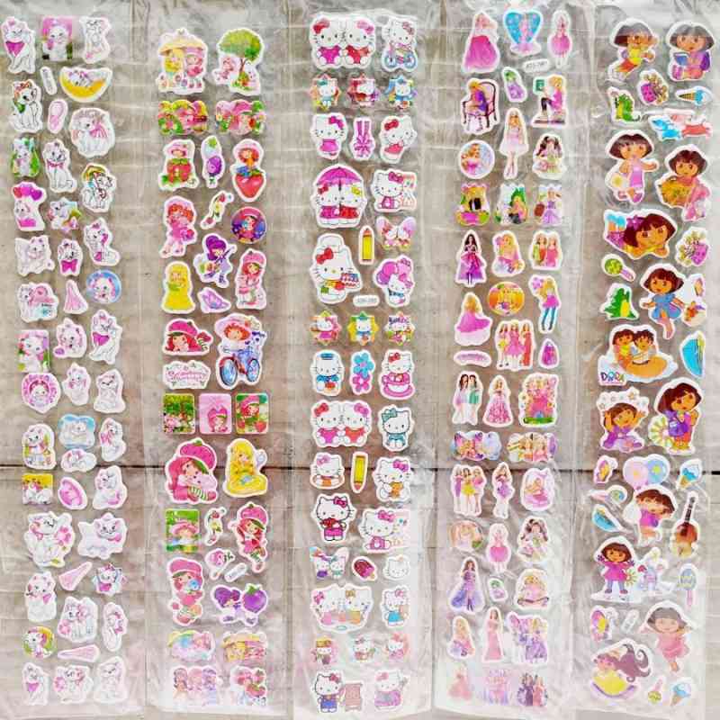 

MAINAN STICKER TIMBUL PANJANG MOTIF KARTUN ISI 5 PCS STICKER PANJANG