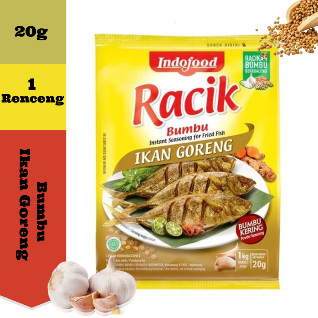 

Bumbu Racik Indofood Ikan Goreng-1 Renceng 10pcs/Bumbu Instan/Bumbu Praktis/Bumbu Serbaguna/Racik Instan/Bumbu Racik Instan/Bumbu Dapur