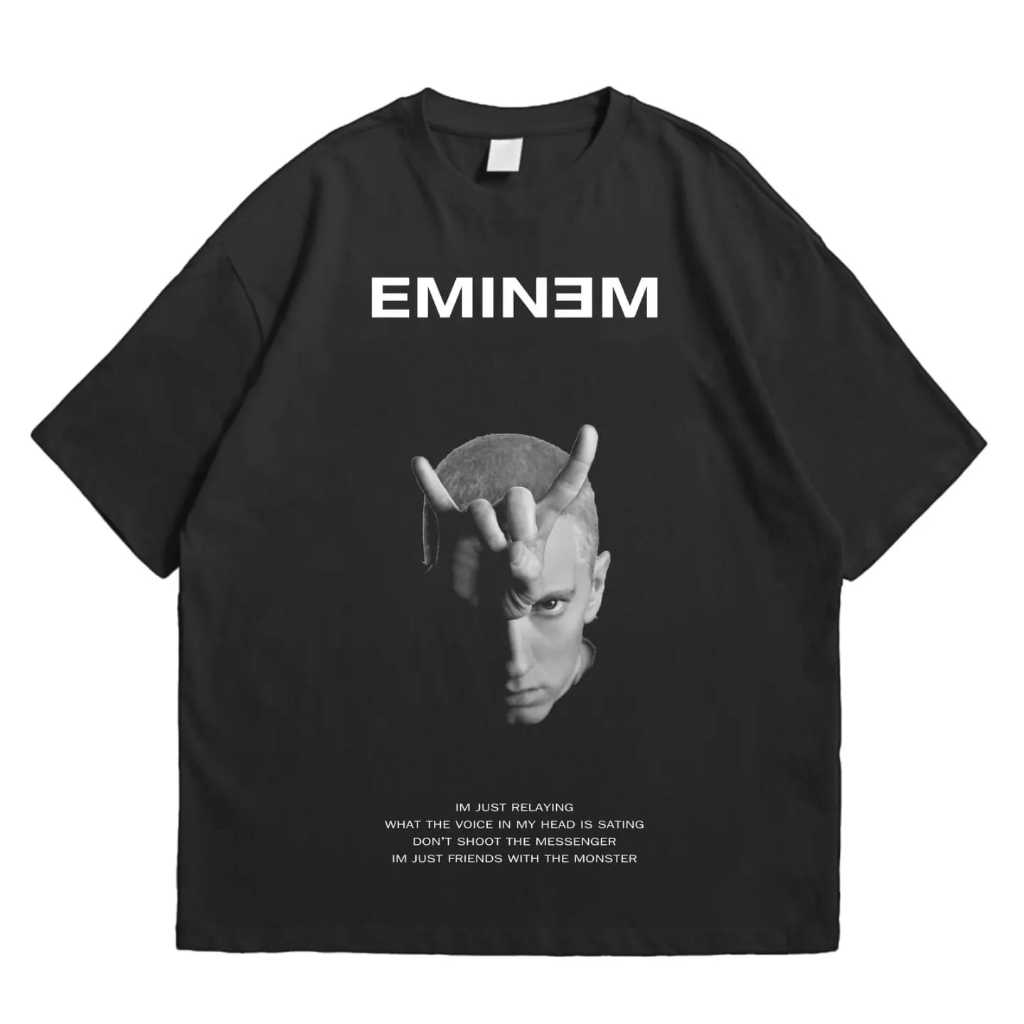 Baju Kaos Pull&Bear Oversize EMINEM - T Shirt Band Vintage Oversize Eminem Baju Kaos Band Pull&Bear 