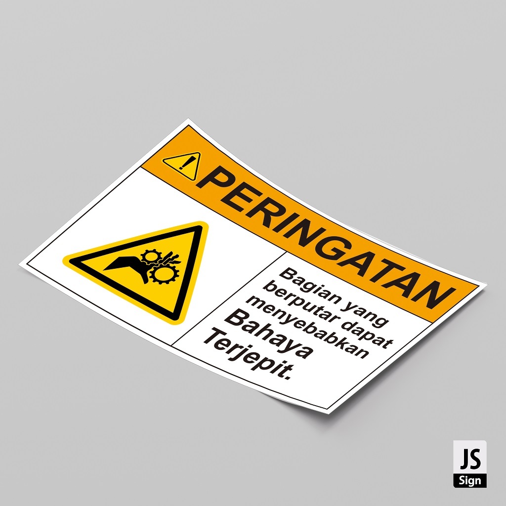 STICKER K3 SAFETYSIGN BAHAYA TERJEPIT