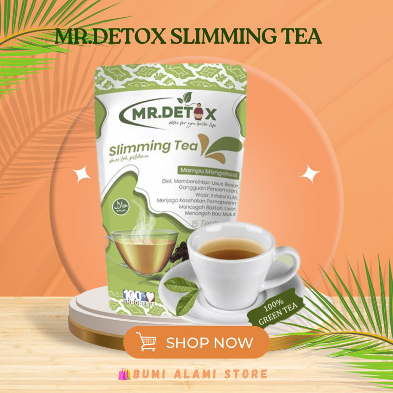 Mr.Detox Slimming Tea isi 10 bungkus / Teh diet / Teh detok / Teh Herbal