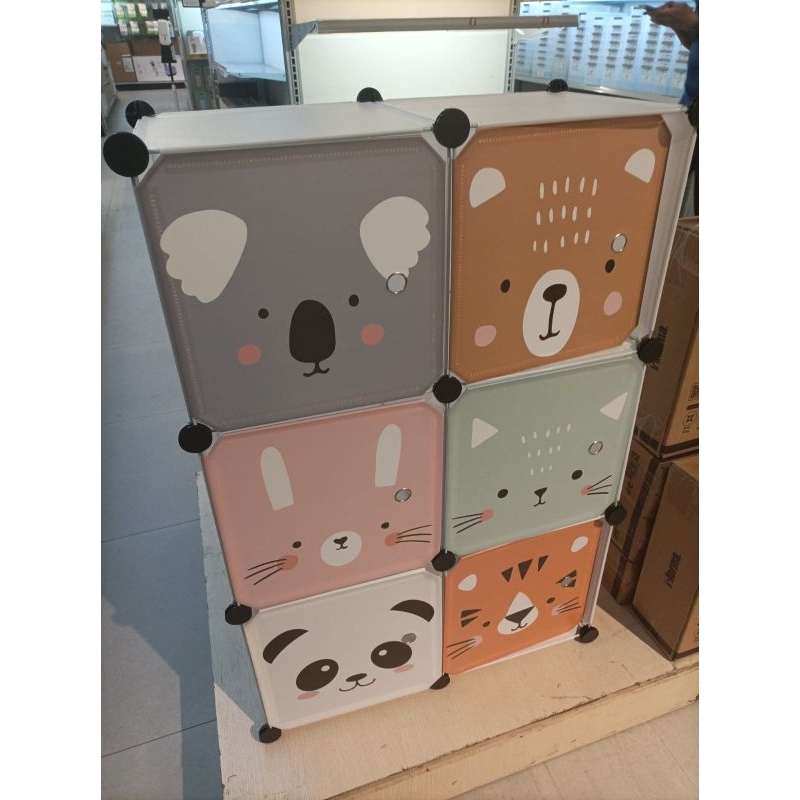 Informa PLASTIC WARDROBE Lemari Pakaian Plastik Multifungsi Animals Series